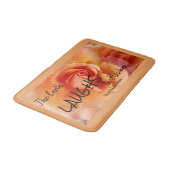 アプリコットピーチバラフラワークローズアップ写真 バスマット (アングル)