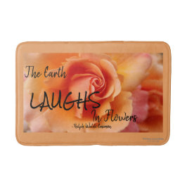 アプリコットピーチバラフラワークローズアップ写真 バスマット