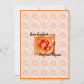 アプリコットピーチバラフラワーブロッサム/フレーム結婚ズ 招待状 (裏面)