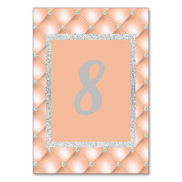 アプリコットピーチモダンダイヤモンドテーブル番号 テーブルナンバー