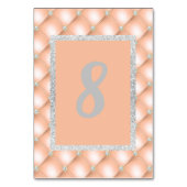 アプリコットピーチモダンダイヤモンドテーブル番号 テーブルナンバー (裏面)