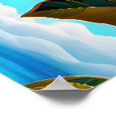 アプリコットフルーツ絵画の多く ポスター (角)