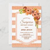 アプリコットフローラサプライズ誕生日ディナーパーティー 招待状 (正面)