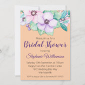 アプリコットフローラブライダルシャワー 招待状 (正面)