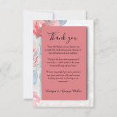 アプリコットフローラ水彩野花バラ結婚ズ サンキューカード (正面)