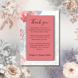 アプリコットフローラ水彩野花バラ結婚ズ サンキューカード