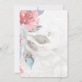 アプリコットフローラ水色バラRSVP応答カード (裏面)