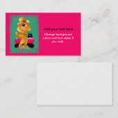 アプリコットプードルレトロスタイル名刺 名刺 (正面/裏面)