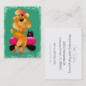 アプリコットプードルレトロ電話 名刺 (正面/裏面)