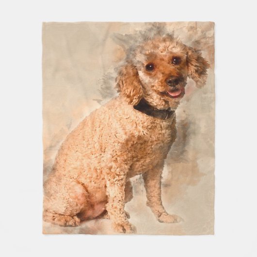 アプリコットプードル7歳 – かわいい恋人への贈り物 フリースブランケット (正面)