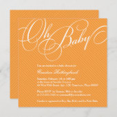 アプリコットベビーシャワー招待状 招待状 (正面/裏面)