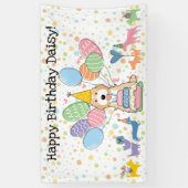 アプリコットホワイトコックポカバポウドッグバースデーパーティー 横断幕 (縦)