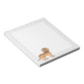 アプリコットミニゴールデンドルマンガードッグ&ポーズ ノートパッド (アングル)