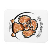 アプリコットミニチュアプードルダム マグネット (横)