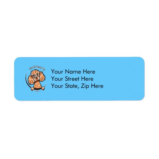 アプリコットミニチュアプードルダム ラベル (正面)