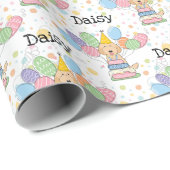 アプリコットラブラドールドッグ誕生日 ラッピングペーパー (ロールコーナー)