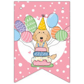 アプリコットラブラドール誕生日パーティバンティングフラッグ バンティングフラッグ (第1の旗)