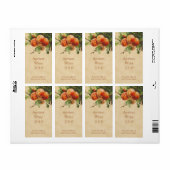 アプリコットワインボトルラベル ラベル (フルシート)