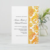 アプリコットヴィンテージダマス結婚クレースズ 招待状 (スタンド正面)