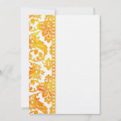 アプリコットヴィンテージダマス結婚クレースズ 招待状 (裏面)