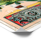 アプリコットヴィンテージフルーツとアート ポスター (角)