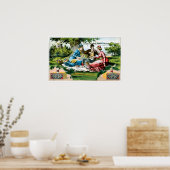 アプリコットヴィンテージフルーツとアート ポスター (キッチン)