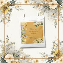 アプリコットヴィンテージホワイトマーガレットフラワーエレガンス