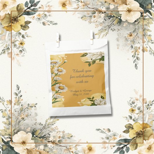 アプリコットヴィンテージホワイトマーガレットフラワーエレガンス フェイバーバッグ