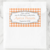 アプリコット保存ジャムオレンジの食品ラベルのシール 長方形シール (バッグ)