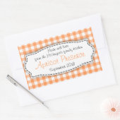 アプリコット保存ジャムオレンジの食品ラベルのシール 長方形シール (封筒)