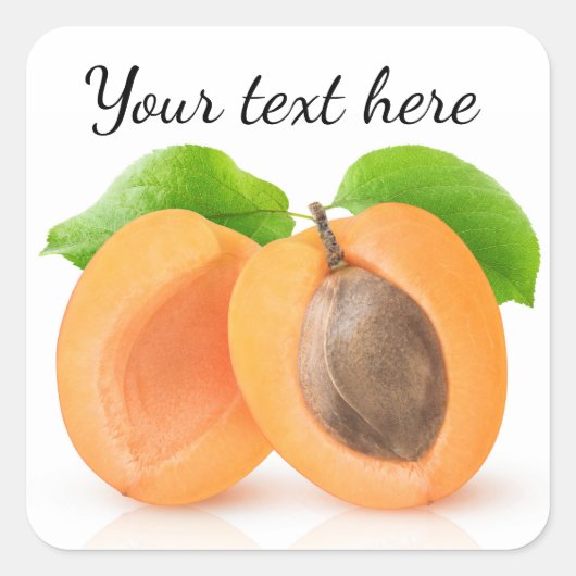 アプリコット半体 スクエアシール (正面)