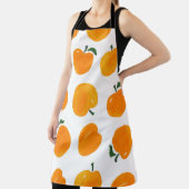 アプリコット水彩白地ヴィンテージ エプロン (インサイチュ)