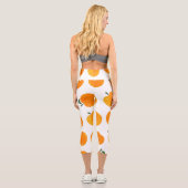 アプリコット水彩白地ヴィンテージ カプリレギンス (裏面)