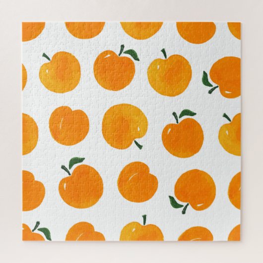 アプリコット水彩白地ヴィンテージ ジグソーパズル (縦)