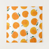 アプリコット水彩白地ヴィンテージ タペストリー (正面(横))