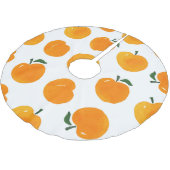 アプリコット水彩白地ヴィンテージ ブラッシュドポリエステルツリースカート (アングル)