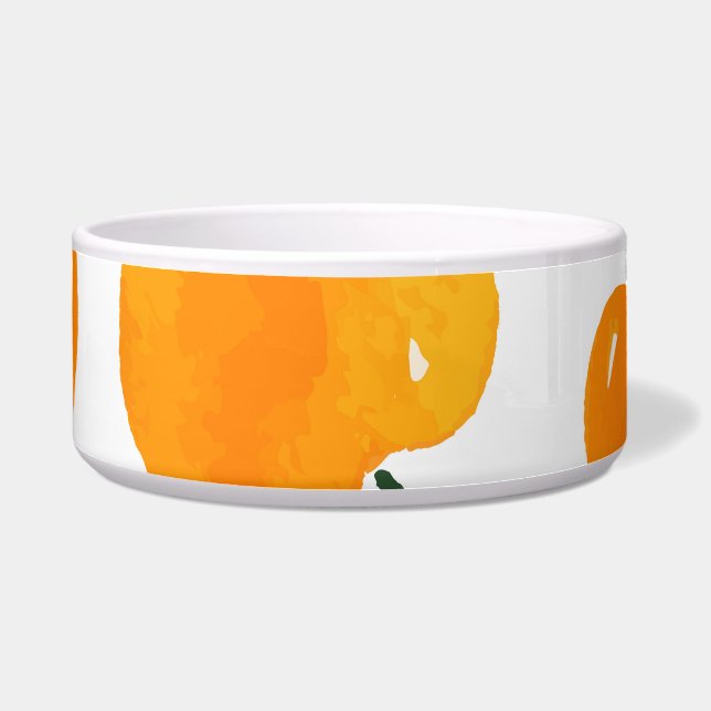 アプリコット水彩白地ヴィンテージ ボウル (正面)