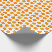 アプリコット水彩白地ヴィンテージ ラッピングペーパー (角)