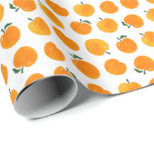 アプリコット水彩白地ヴィンテージ ラッピングペーパー (ロールコーナー)