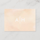 アプリコット水彩結婚式レセプションカード エンクロージャーカード (裏面)