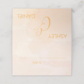 アプリコット水結婚色のテーブル番号座席表 プレイスカード (外部開封)