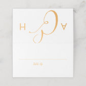 アプリコット水結婚色のテーブル番号座席表 プレイスカード (外部開封)