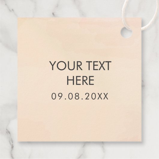 アプリコット水結婚色の感謝ギフトラベル フェイバータグ (裏面)