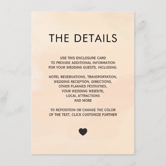 アプリコット水色招待状エンクロージャカード エンクロージャーカード (正面)