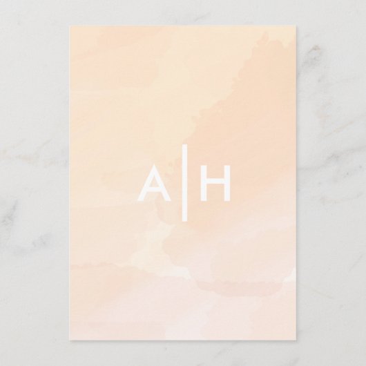 アプリコット水色招待状エンクロージャカード エンクロージャーカード (裏面)