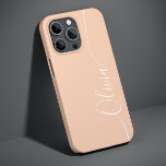 アプリコット白エレガント書台名 Case-Mate iPhone 14ケース<br><div class="desc">Apricotエレガント書のスクリプトのタイポグラフィ名iPhone 14電話のケースカスタムは、トレンディーのデザインとを備えていますモダンと、手のカリグラフィスクリプトのをアプリコットの背景に手のカリグラフィスクリプトをします。©Evco Studio www.zazzle.com/store/evcostudioによる設計</div>