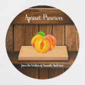 アプリコット素朴保存円の食品ラベル ラベル (デザイン1)