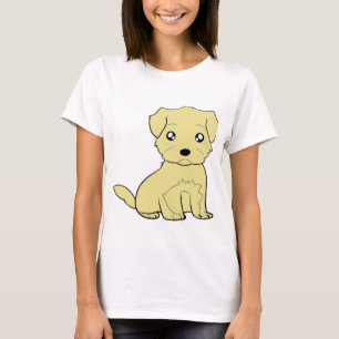 アプリコット色のモンキー・ドッグのキャラクター Tシャツ