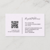 アプリコット金ゴールドインクマーブル | QRコード 名刺 (裏面)