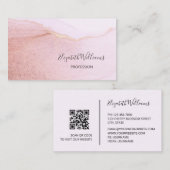 アプリコット金ゴールドインクマーブル | QRコード 名刺 (正面/裏面)